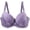 Purple, variant on Push Up Lace Bra for Women Underwire Plus Size Comfortable Brassiere White XXL