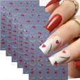thumbnail image 1 of Adhesivos para uñas NZRAESTRS con punta francesa en forma de corazón, 6 hojas, 1 of 7