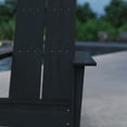 thumbnail image 4 of Merrick Lane Set of 2 Modern All-Weather Poly Resin Wood Adirondack Chairs in Black, 4 of 14