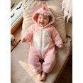 thumbnail image 5 of RUINIXCW Toddler Baby Halloween Animal Costume Infant Dinosaur Shark Bunny Costume Baby Girl Boy Halloween Outfit Fall Winter Romper Warm Plush Long Sleeve Zipper Hood Jumpsuit with Tail, 5 of 9