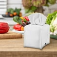thumbnail image 4 of SEANATIVE PU Leather Square Tissue Box Cover Waterproof Tissue Box Holder for Office/Kitchen/Home Green Leaves Tissue Box,Festival Gift, 4 of 5
