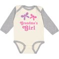 thumbnail image 3 of Inktastic Grandma's Girl Grandchild Butterfly Girls Long Sleeve Baby Bodysuit, 3 of 5
