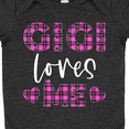 thumbnail image 4 of Inktastic My Gigi Loves Me Hearts in Pink Plaid Boys or Girls Baby Bodysuit, 4 of 5