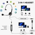thumbnail image 4 of Wantek Over-Ear 3.5mm Wired Stereo Headset with Microphone Noise Cancelling, 4 of 6