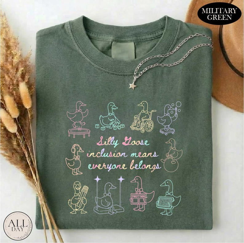 Silly Goose Inclusion Means Everyone Belongs Shirt, Autism Shirt, Sped Teacher T-shirt, Autism Awareness Shirt, Choose Inclusion Tee, Special Ed Gift