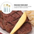 thumbnail image 3 of WHAMVOX Steak Forks Golden MultiFunction Firm Grip for Festival Party 1Set 8.8x0.6x0.2in, 3 of 5