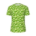 thumbnail image 5 of Wukai Daisies Flowers Print Men's Short-Sleeved Mesh T-Shirt,Quick-Dry Short Sleeve Workout T-Shirt-, 5 of 8