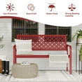 thumbnail image 3 of Grand Patio Decorative Metal Outdoor Bench, Cherry Red, 3 of 8