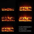 thumbnail image 2 of Commas 3D Electric Fireplace with Mantle, 36" Stone and Brick Heater, Gray, 2 of 7