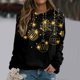 thumbnail image 3 of Gibobby Sudaderas para mujer navidad Blusa de manga larga con cuello en O para mujer, para uso diario, en casa, al libre, con estampado navideño(Dolado,CH), 3 of 5