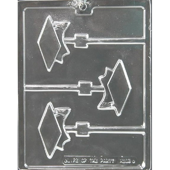 Grandmama's Goodies M239 Graduation Cap Lollipop Chocolate Candy Soap Mold with Exclusive Molding Instructions