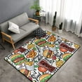 thumbnail image 2 of Cute Food Tomato Cucumber Burger Shaggy Area Rug, Rugs for Living Room Bedroom Non Slip Door Mat Indoor Carpet Machine Washable Nursery Home Decor Floor Mats for Entryway 60x39in-#, 2 of 5