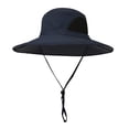 thumbnail image 1 of TISHITA Chapeau Homme Protection Extérieure Grand Bord Randonnée Bleu Marine, 1 of 7