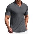 thumbnail image 2 of COOFANDY Men' Muscle V Neck Polo Shirts Slim Fit Short Sleeve Golf T-Shirts Ribbed Knit Soft Tees, 2 of 6