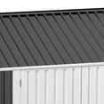 thumbnail image 6 of Dextrus 10x10ft Storage Shed with Windows, Lockable Doors & Sloped Roof, Gray for Patio, Backyard, Garage and Lawn, 6 of 9