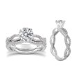 thumbnail image 2 of Pompeii 2 3/4ct Diamond Engagement Wedding Ring Set 14K White Gold (H/I,I2-I3), 2 of 4