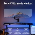 thumbnail image 2 of TEMOGU-Monitor Support Mural pour Écrans ultra-Larges de 17 à 49 Pouces, Support de Moniteur Simple Robuste Supporte 44 lbs, Bras de Moniteur Mural à Ressort à Gaz Entièrement Réglable, 75x75/100x100mm VESA (gswm001TG-p), Noir, 2 of 4