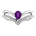 thumbnail image 3 of Anillo HUOGUO Creative Minimalista Geométrico con Diamante Morado, 3 of 3
