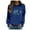 Blue, variant on Women's Pullover Hoodie Letter Print Round Neck Top for Fall & Winter Hoodie Workout Women Jackets Women Designer Sweats Women Ladies Oversized Sweatshirts Athletic Hoodie Apparel Vibe