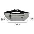 thumbnail image 2 of Paquetes para mujeres, riñonera impermeable para hombres, cinturón ajustable para correr, cinturón de bolsillo delgado y expandible, soporte para teléfono celular, bolsa de cintura elástica, gris, 2 of 5