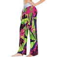 thumbnail image 2 of GZHJMY Women's Pajama Pants Abstract Triangular Print Comfy Stretch Sleepwear Womens Wide Leg Pants Casual Loose Yoga Sweatpants Comfy Lounge Pajama, X-Large, 2 of 7