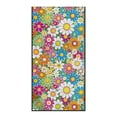 thumbnail image 2 of XYZCANDO Flowers Pattern Design Machine Washable Towel Car Seat Cover, Sweatproof Easy to Install Non-Slip Towel Cover for Van SUV, 2 of 11