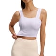 thumbnail image 2 of Antinious Women Sleeveless Short Sleeve Built In Bra Yoga Fitness Tank Tops, 2 of 5
