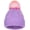 Purple With Sequin, variant on Knit Winter Hats with Pompom for Ages 3-14 Girls Warm Snow Ski Cap with Sparkly Sequin or  Rhinestones