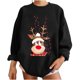 thumbnail image 1 of Blusa de manga larga informal con estampado de sudaderas para mujer a la moda navideña para mujer Fridja fhghd632, 1 of 4