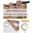 thumbnail image 5 of Pink Christmas Blackout Curtains for Bedroom - 84 Inch Long Light Blocking 2 Panels Set, Xmas Tree Balls Snowman Gingerbread Thermal Insulated Living Room Drapes Grommet Window Curtains 52"x84", 5 of 8