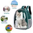 thumbnail image 5 of Pet Backpack Pet Portable Backpack Pet Travel Backpack Transparent Breathable Space Capsule, Green, 5 of 5