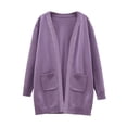 thumbnail image 6 of Girls Open Front Cardigan Cable Knit Cardigans Long Sleeve Casual Kid Button down Solid Thick Chunky Sweater Coat with Pocket, 6 of 8
