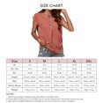 thumbnail image 5 of Top Suelto Casual De Verano, Blusa De Gasa De Manga Corta Para Mujer Poliéster Sedoso Lavable A Máquina Para Eventos De Negocios ZAQW Rosa XL, 5 of 5