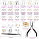 thumbnail image 2 of 2500 piezas de ganchos para aretes, kit para hacer aretes, ganchos para aretes para hacer joyas con anillos de salto, alicates, pinzas, abridor de anillos de salto para hacer joyas y reparar aretes Adepaton WMZL-1079, 2 of 7
