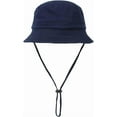 thumbnail image 6 of CoCopeaunts Kids Bucket Hat for Boy Summer UV Protection Sun Cap Unisex Fisherman Hat Girls Adjustable Chain Cotton Basin Hat, 6 of 8