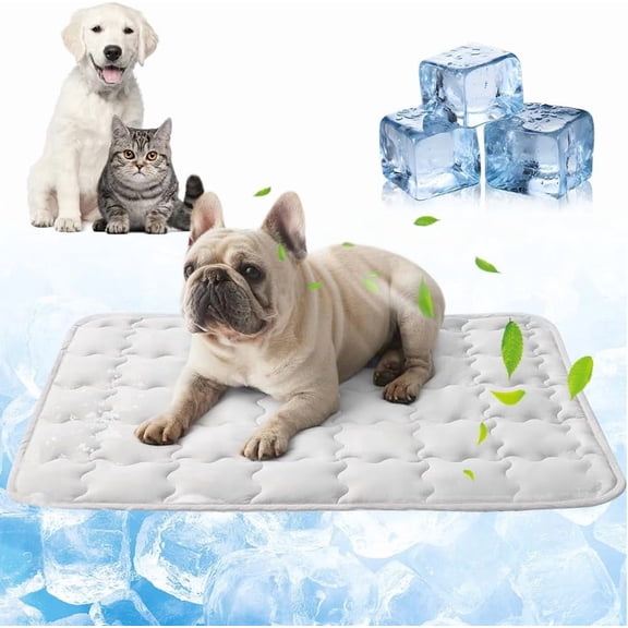 Dog Cooling Mat – Non-Slip Pet Cooling Mat for Dogs & Cats, Long-Lasting Cool Bed, Portable Washable Sleeping Mat for Summer