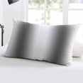 thumbnail image 4 of Gray White Ombre Throw Pillow Cover Case, Couch Sofa Bed Pillowcase, Soft Decorative Lumbar Pillow Protector, Modern Farmhouse Minimalism Artistic 16x24Inch Reversible Pillow Shams with Zipper, 4 of 6