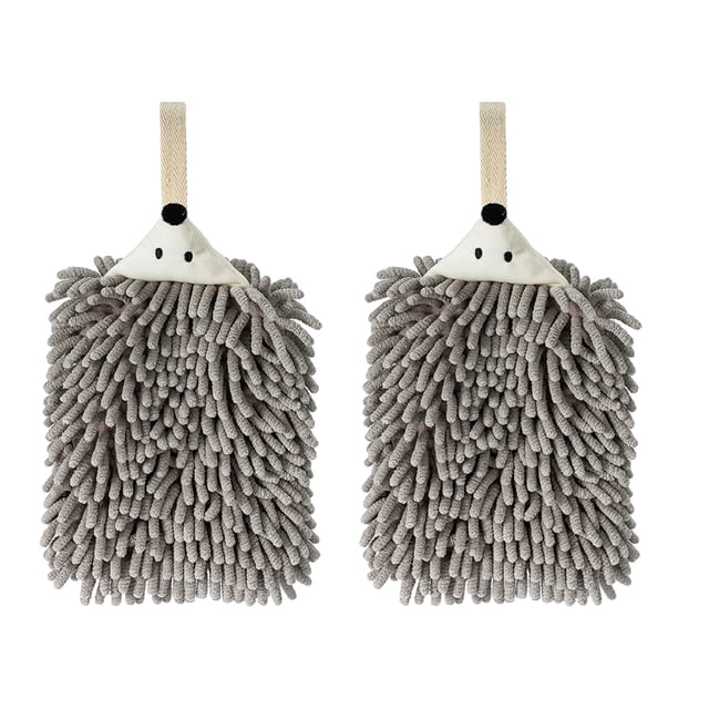 Hedgehog Chenille Hand Towel Cute Hanging Hand Wipe Ball Hand Towel Thickened Absorbent Hangable Multifunctional Hand Towel