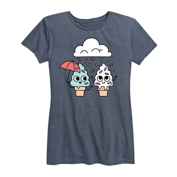 Instant Message - Ice Cream Sprinkle Rain - Women's Short Sleeve Graphic T-Shirt