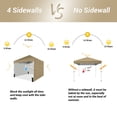 thumbnail image 7 of CROWN SHADES 10X10 Comercial Instant Canopy Pop Up Tent with Center Lock 4 Sidewalls Sto'N Go Bag Beige, 7 of 7
