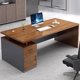 thumbnail image 2 of Computer Study Work Desk Staff Drawers Corner Modern Computer Desk Executive Office Scrivania Angolare Work Furniture HD50WD My Lux Decor Round, 2 of 13