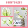 thumbnail image 2 of SEWCHICS Realistic Flowers Table Flowers Artificial Anthurium Flowers White Plastic 6Pcs, 2 of 8