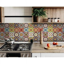 5 x 5 in. Mediterra Yellow Mosaic Peel & Stick Tiles