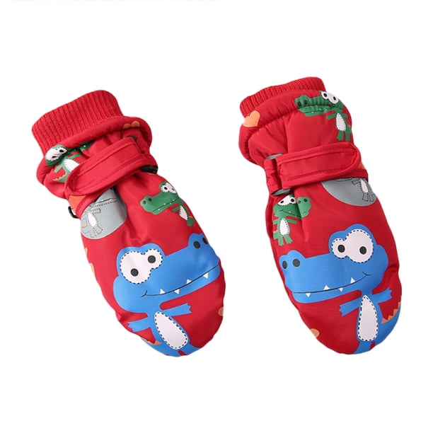 Niños Manoplas Dibujos Animados Invierno A Prueba De Viento Guantes Impermeables Forro Polar Grueso Guantes De Esquí Cálidos Regalos Para Niños Niñas seitruly AP007828-03