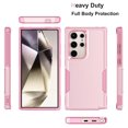thumbnail image 2 of for Galaxy S24,S24 Plus,S24 Ultra Case,Njjex Heavy Duty Shockproof Dual Layer Rugged Full-Body Protective Phone Cover,2 in 1 Silicone Rubber Phone Case for Samsung Galaxy S24 Ultra- Pink 2024, 2 of 6