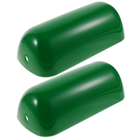 BESTOYARD 2Pcs Dark Green Vintage Table Lamp Shade Replacement Bankers Lamp Cover