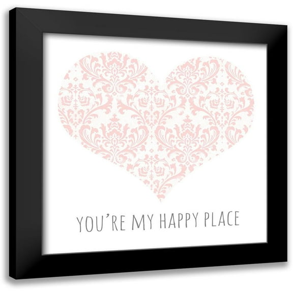 Medley, Elizabeth 12x12 Black Modern Framed Museum Art Print Titled - Youre My Happy Place