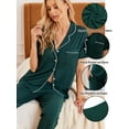 thumbnail image 7 of Avidlove Pajama Sets for Women 2 piece Short Sleeve Button Up Pj Sets with Long Pants Notch Collar Matching loungewear set Sleepwear with Pockets, 7 of 7