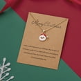 thumbnail image 3 of Creative Dripping Oil Santa Snowman Necklace Wishing Painting Oiled Paper Card Necklace, 3 of 9