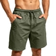 thumbnail image 3 of Mens Hiking Fishing Shorts Elastic Drawstring Waist with Pockets Outdoor Travel Short Pants Dad Gifts, 3 of 4